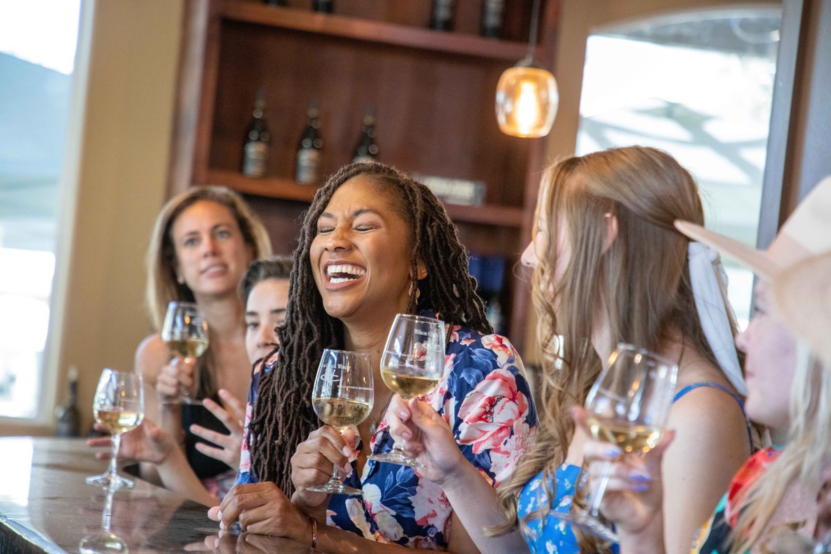 Tasting flight at a Temecula winery